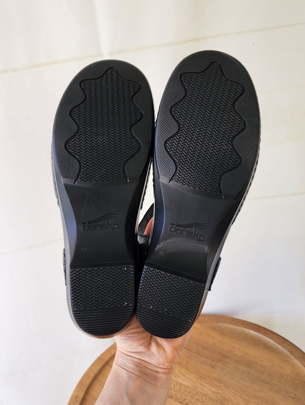 Dansko Sam Black Leather Mary Jane Glogs - Picture 9 of 12